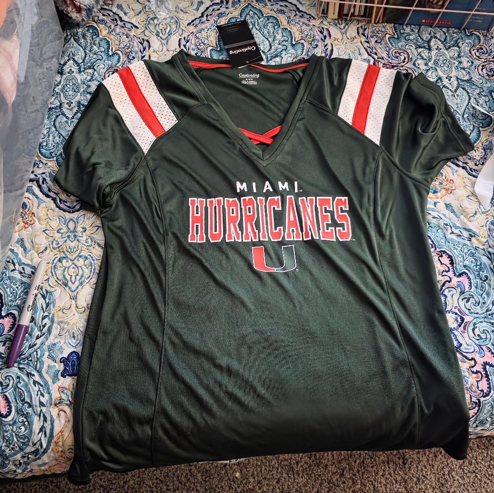 Miami Hurricanes GreenJersey  womens sz Med